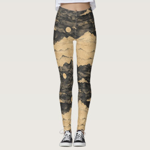 Vintage bergwolk landschap (7) leggings