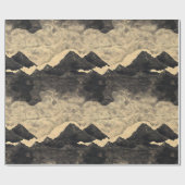 Vintage bergwolken landschap (2) cadeaupapier (Vlak)