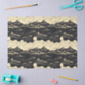 Vintage bergwolken landschap (5) tissuepapier (Craft)
