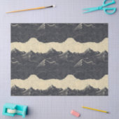 Vintage bergwolken landschap (6) tissuepapier (Craft)