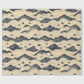 Vintage bergwolken landschap (8) cadeaupapier (Vlak)