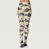 Vintage bergwolken landschap (8) leggings (Achterkant)