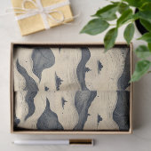 Vintage bergwolken landschap (8) tissuepapier (Geschenk)