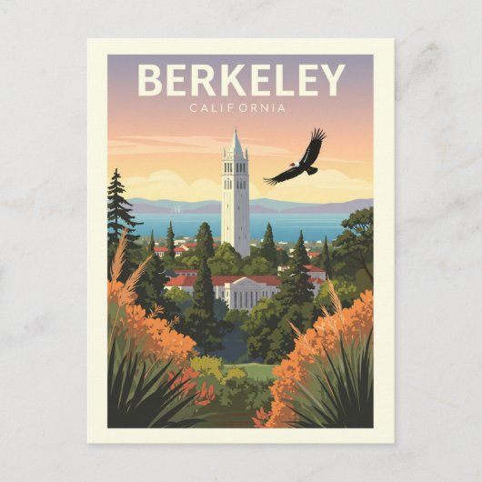 Vintage Berkeley California Briefkaart (Voorkant)