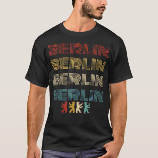 Vintage Berlijnse Beer Retro Berlijn Metropole Aan T-shirt