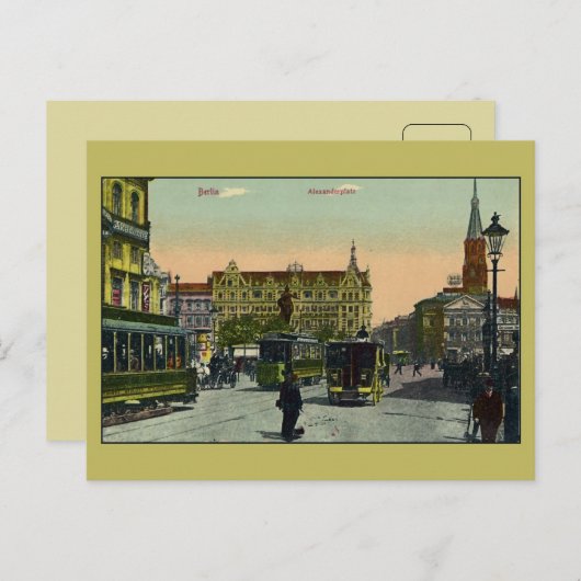 Vintage Berlin Alexanderplatz Briefkaart (Voorkant / Achterkant)