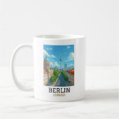 Vintage Berlin Skyline TV Tower Skyline View Koffiemok (Links)