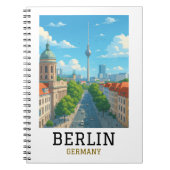 Vintage Berlin Skyline TV Tower Skyline View Notitieboek (Voorkant)