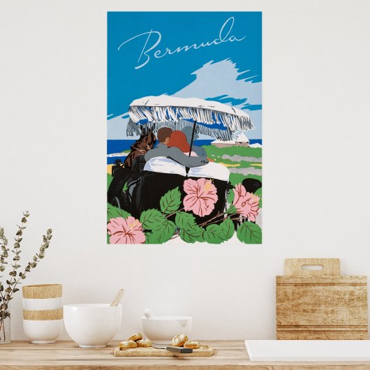 Vintage Bermuda Poster (Keuken)