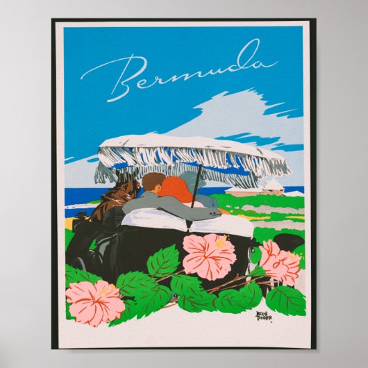 Vintage Bermuda Vintage Poster (Voorkant)