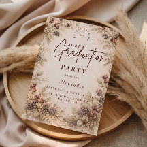 Vintage Berry Botanische Afstudeerfeest