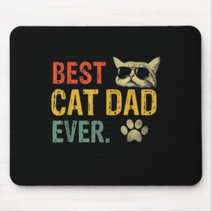 Vintage Best Cat Dad Ever Cat Daddy Gift Muismat
