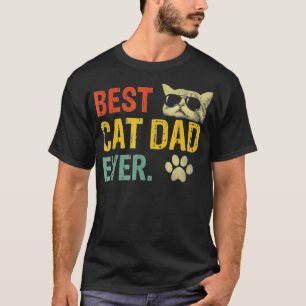 Vintage Best Cat Dad Ever Cat Daddy Gift T-shirt