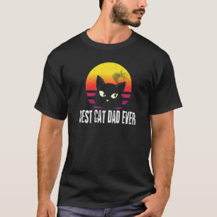 Vintage Best Cat Dad Ever Retro Father's Day Men D T-shirt