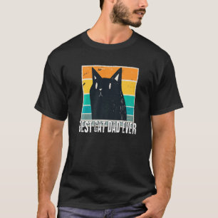 Vintage Best Cat Dad Ever Retro Father's Day Men D T-shirt