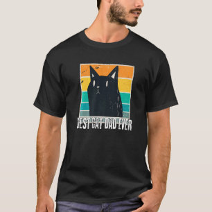 Vintage Best Cat Dad Ever Retro Father's Day Men D T-shirt