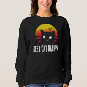 Vintage Best Cat Dad Ever Retro Father's Day Men D Trui