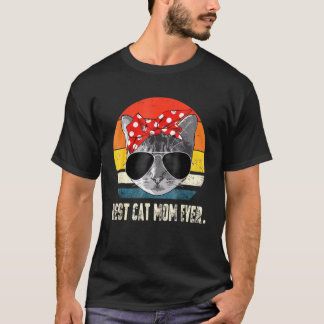 Vintage Best Cat Mom Ever Cat Mommy Bandana T-shirt