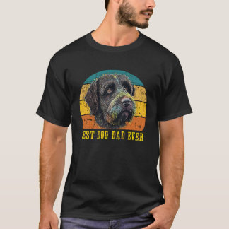 Vintage Best Dog Dad Ever Sunset Retro Griffon dog T-shirt
