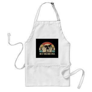 Vintage Best Engelse Bulldog PAPA Ever shirt Vader Standaard Schort