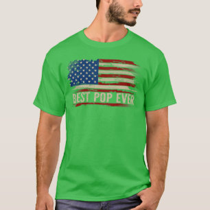 Vintage Best Pop Ever Amerikaanse vlag meisje vint T-shirt
