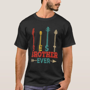 Vintage Beste Broer Ooit Kostuum Gitarist Muzikant T-shirt