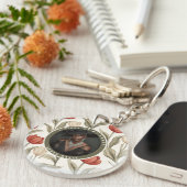 Vintage Beste Cadeaus Voor Moeder Tulp Sleutelhanger (Voorkant Rechts)