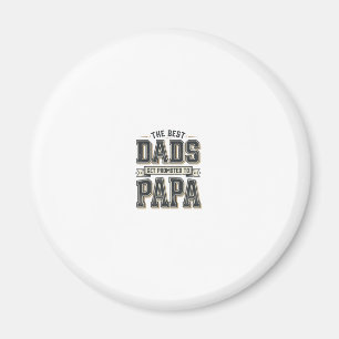 Vintage Beste Dads Bevorderd Tot Papa Shirt Ontwer Magneet