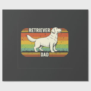 Vintage Beste Golden Retriever Vader Hond Vader Cadeaupapier
