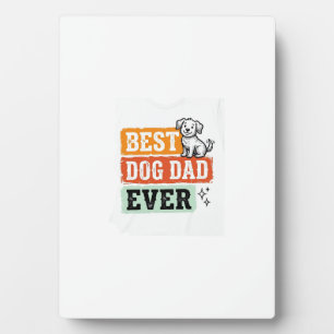 Vintage Beste Hond Papa Ooit Schattig Hond Shirt O Fotoplaat