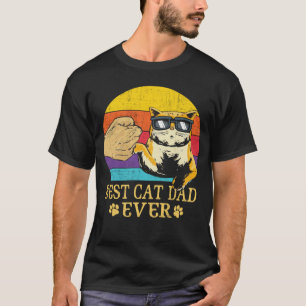 Vintage Beste Kat Vader Ooit Poot Vuist Bump Vader T-shirt