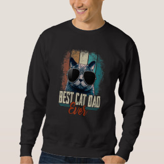 Vintage Beste Kat Vader Ooit Stoot Pasvorm Trui