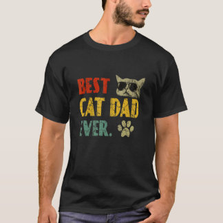 Vintage Beste Kat Vader Ooit T- Kat Papa T-shirt