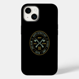Vintage Beste Papa Ooit Gepersonaliseerde Naam Bij iPhone 14 Hoesje