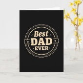 Vintage Beste Papa Ooit Kaart – Retro Vaderdag (Gele Bloem)