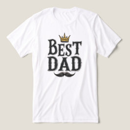 Vintage "Beste Papa Ooit" King Kroon en Snor T- Tri-Blend Shirt