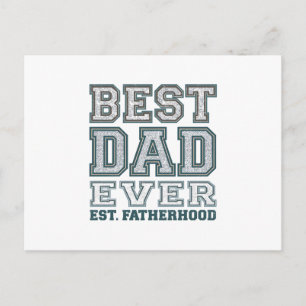 Vintage Beste Papa Ooit Varsity Typografie Ontwerp Briefkaart
