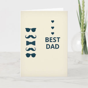 Vintage Beste Papa Silhouet Kaart