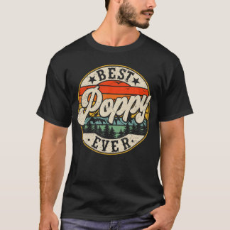 Vintage Beste Papaver Ooit Vaderdag Opa Mannen fa T-shirt