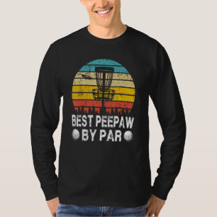 Vintage Beste Peepaw Door Par Disc Golf Golfer Vad T-shirt