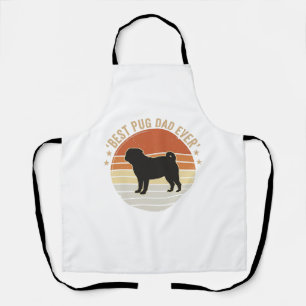 Vintage Beste Pug Vader Ooit Hond Liefhebber Shirt Schort