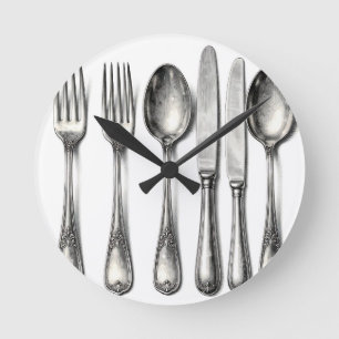 Vintage Bestek Sierlijk Plat Bestek Keuken Ronde Klok