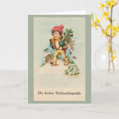 Vintage Besten Weihnachtsgrüße Duitse Kerstmis Kaart (Gele Bloem)