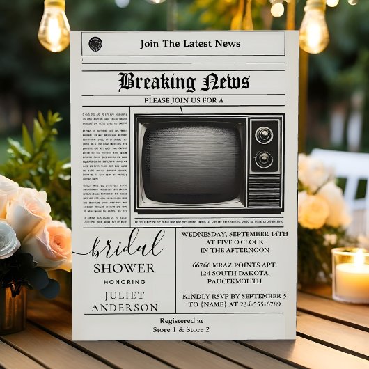 Vintage betaalt oud retro krant Vrijgezellenfeest Kaart