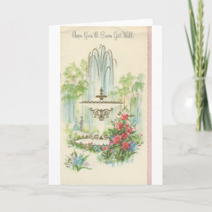 Vintage "Beterschap" Met Fontein Kaart
