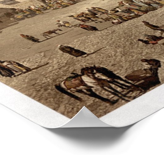 Vintage Bethlehem Illustratie Poster (Hoek)