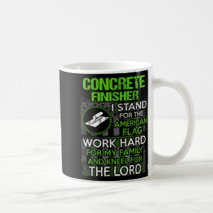 Vintage betonafwerker Ik sta voor de Amerikaan Koffiemok
