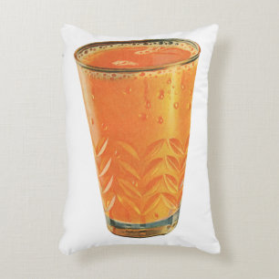 Vintage Beverages, glas van Oranje Juice Breakfast Accent Kussen