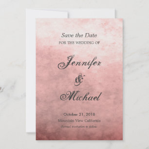 Vintage Bewaar de datum Bruiloft Unique Classical Save The Date