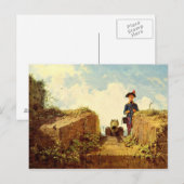 Vintage Beweging veroorzakend - de Breiende Briefkaart (Voorkant / Achterkant)